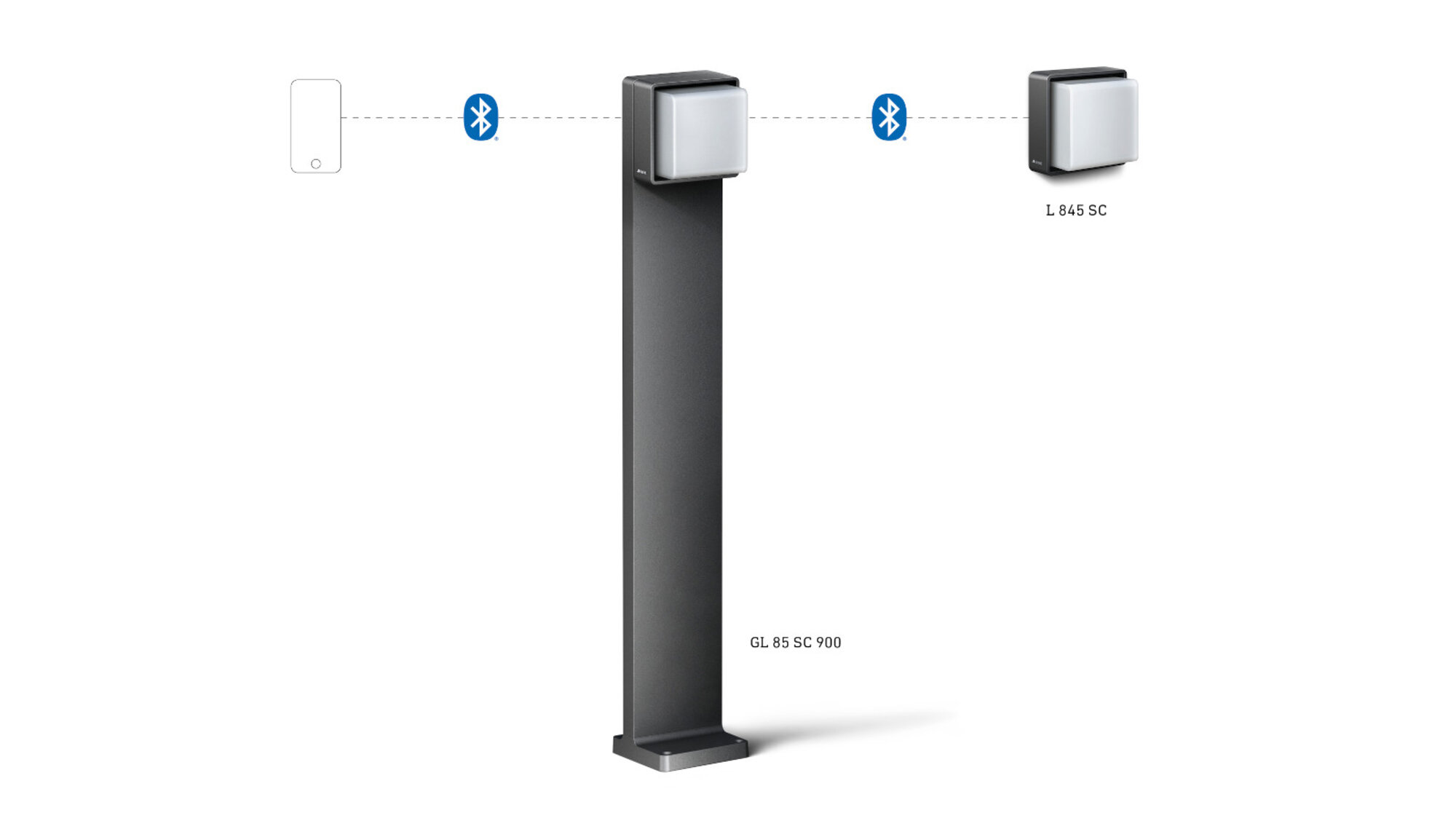 Per Bluetooth vernetzbare Lichtwürfel von Steinel für den Außenbereich Per Bluetooth vernetzbare Lichtwürfel von Steinel für den Außenbereich