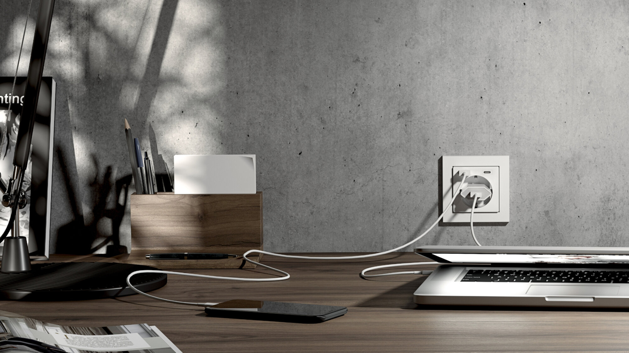 Gira SCHUKO-Steckdose mit USB-Anschlüssen Gira SCHUKO-Steckdose mit USB-Anschlüssen