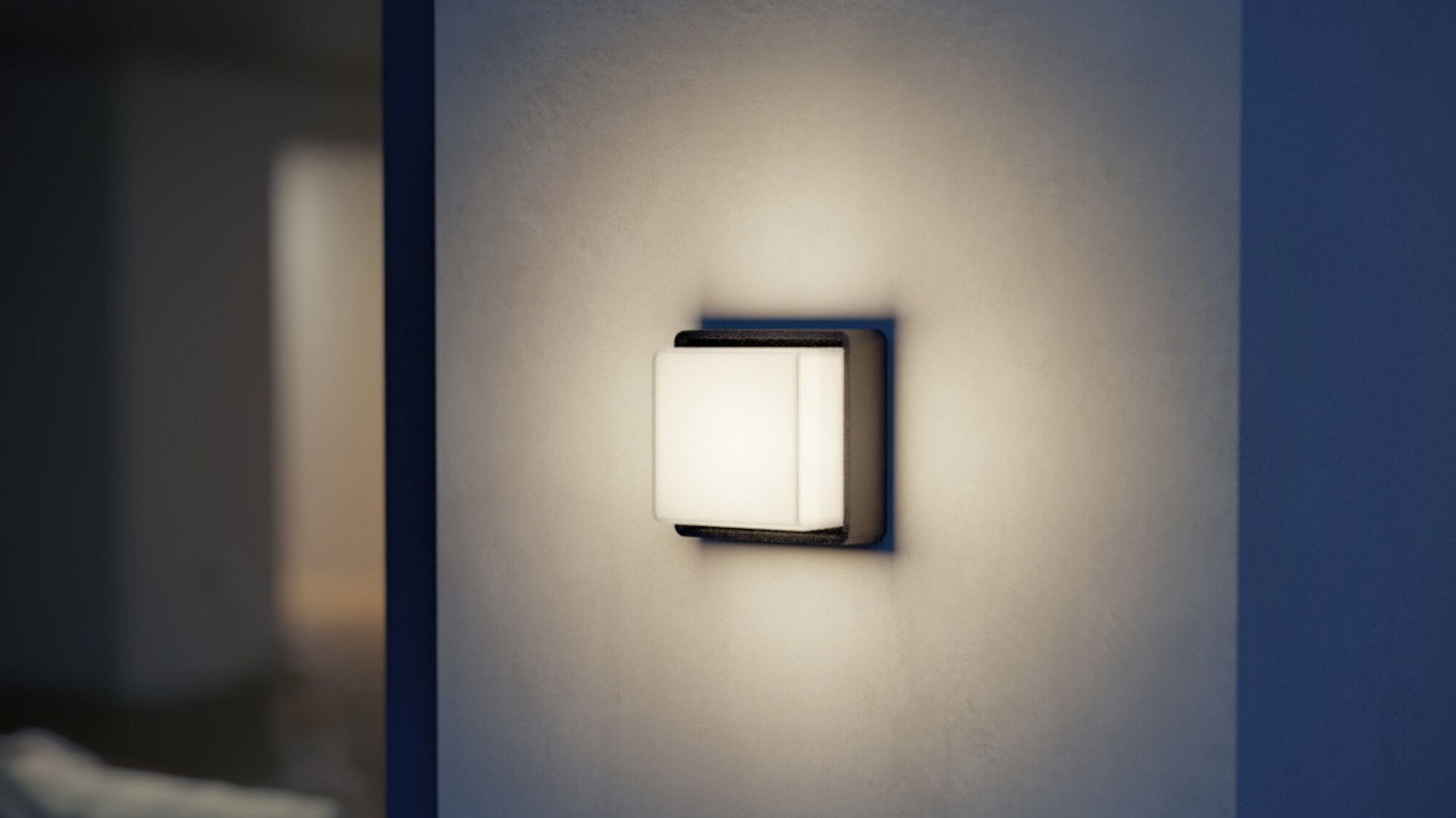 Per Bluetooth vernetzbare Lichtwürfel von Steinel für den Außenbereich Per Bluetooth vernetzbare Lichtwürfel von Steinel für den Außenbereich