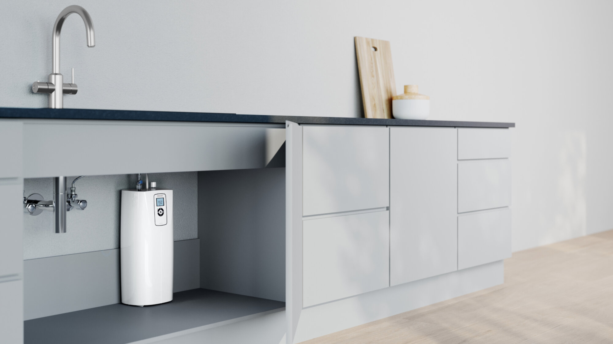 HOT 2.6 N Premium von Stiebel Eltron passt in nahezu jeden Unterschrank HOT 2.6 N Premium von Stiebel Eltron passt in nahezu jeden Unterschrank
