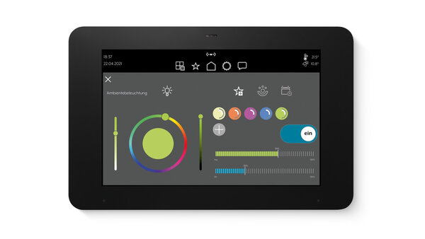 Mit einem Update hat JUNG den Funktionsumfang des KNX Touchdisplays Smart Panel 8 erweitert. Mit einem Update hat JUNG den Funktionsumfang des KNX Touchdisplays Smart Panel 8 erweitert.