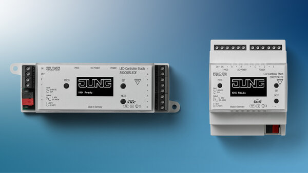 Der neue KNX LED-Controller mit fünf Dimmkanälen von JUNG Der neue KNX LED-Controller mit fünf Dimmkanälen von JUNG