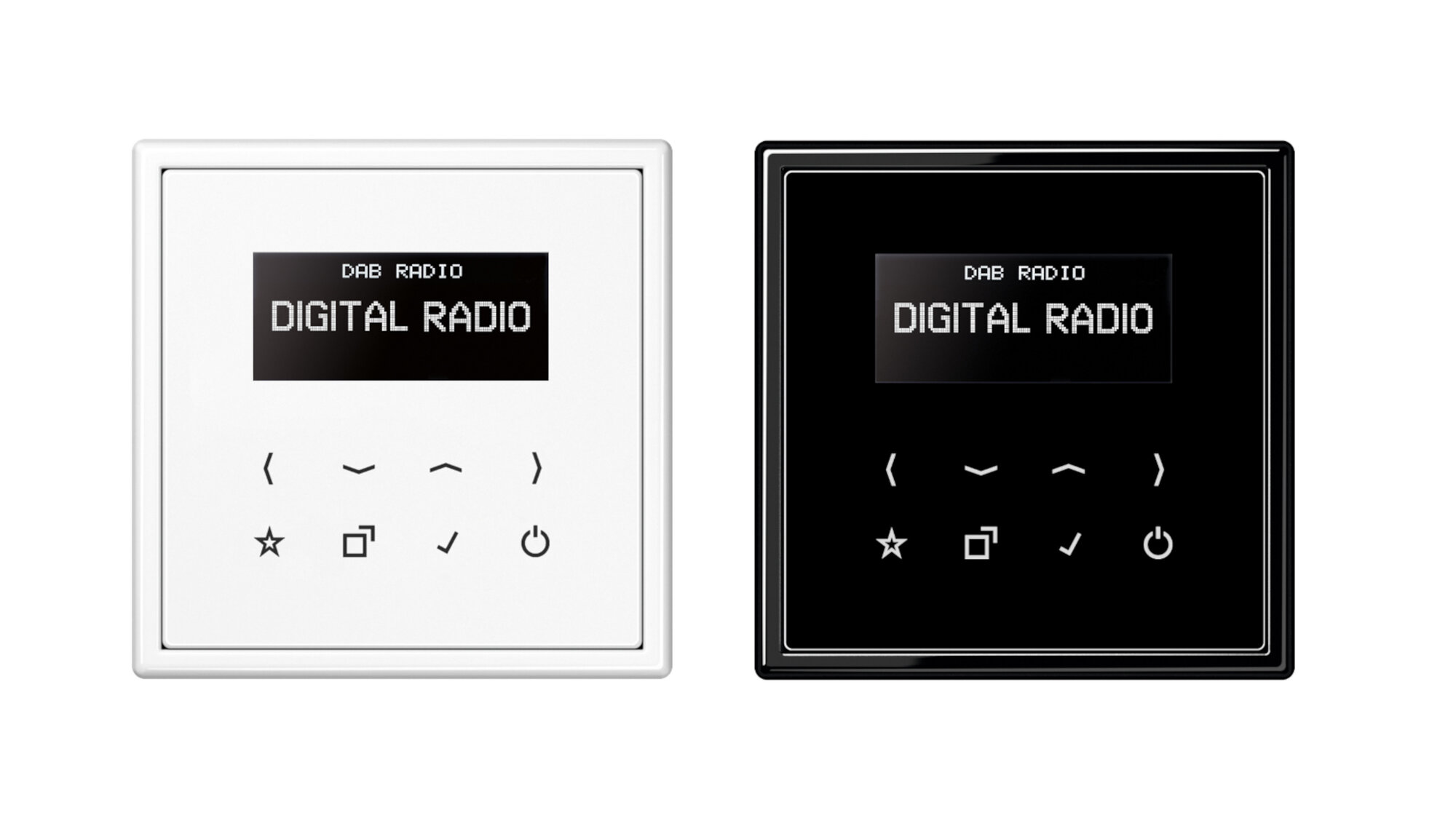 JUNG Smart Radio DAB+ im Schalterprogramm LS 990 in Alpinweiß oder Schwarz