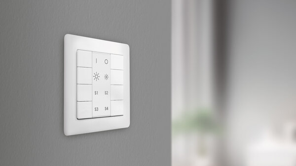 Mit den neuen Tastern lassen sich DALI-2-Lösungen von ESYLUX intuitiv  übersteuern.
